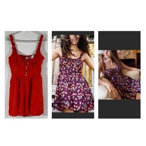 URBAN OUTFITTERS Tate Tie Front Orange Romper with Pockets Size Medium New